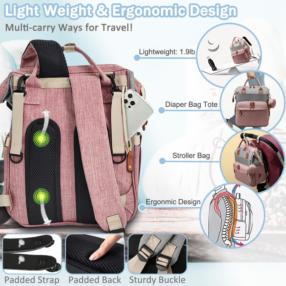 SHITIESHOU diaper bag backpack waterproof-oxford-cloth resists spills and daily wear