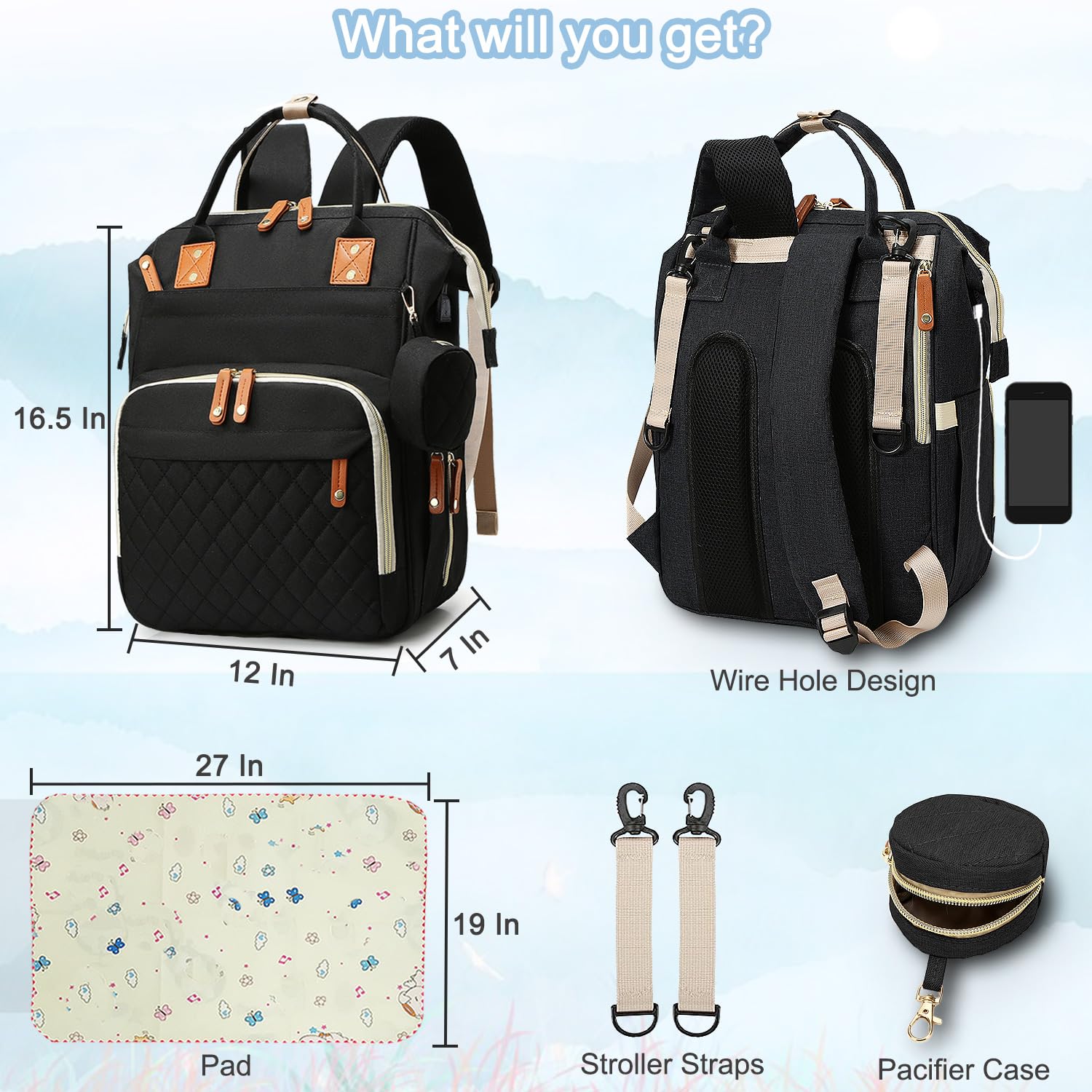 SHITIESHOU oxford-cloth bag offers tear resistance and water resistance.