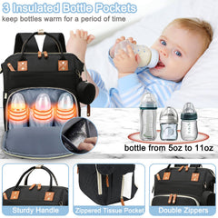 SHITIESHOU diaper bag stroller-straps enable hands-free travel.