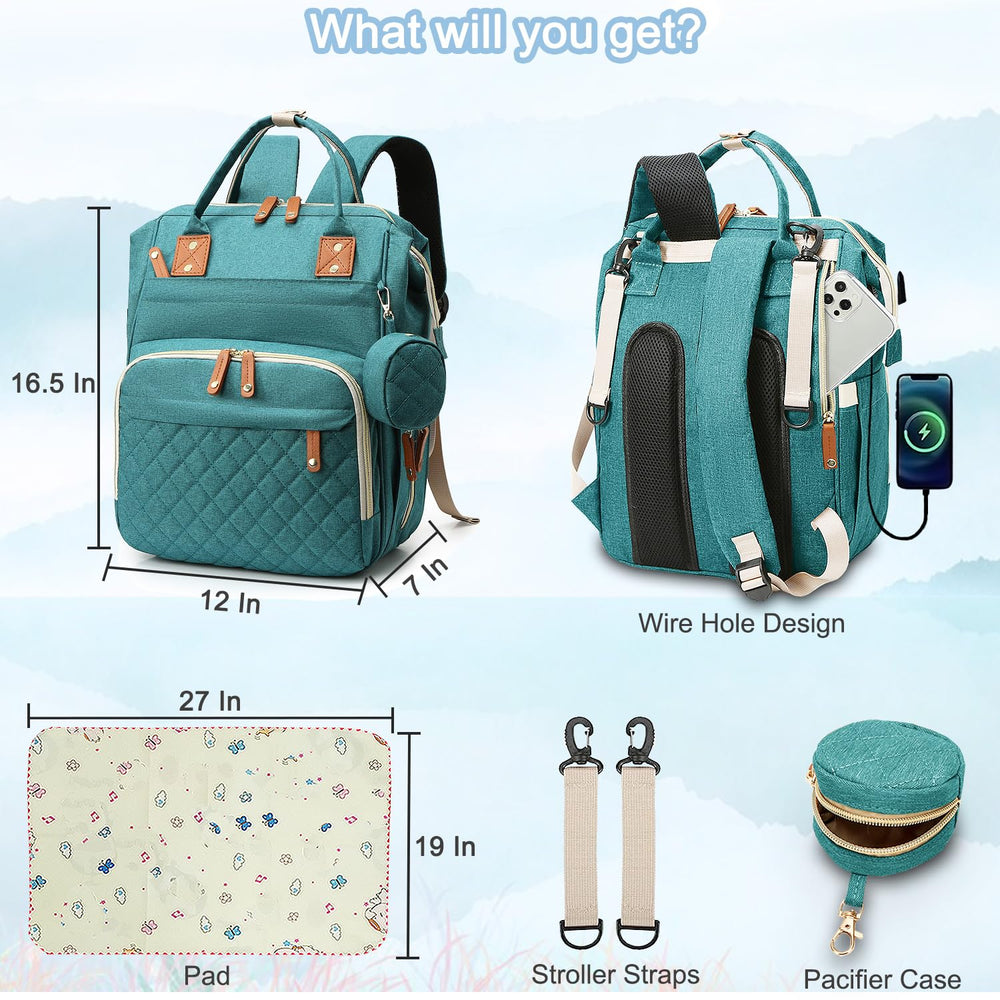 SHITIESHOU diaper bag ergonomic back supports comfortable all-day wear.