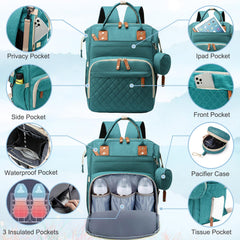 SHITIESHOU diaper bag stroller straps enable hands-free strolling.
