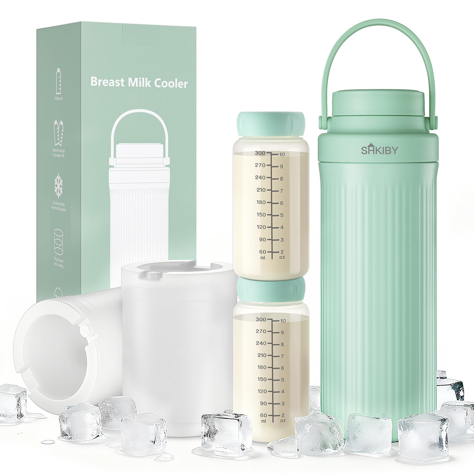 SHKIBY portable breast milk cooler with 360-degree cooling for outdoor freshness