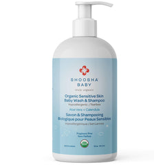 Shoosha baby shampoo bottle front highlights gentle cleansing for sensitive skin