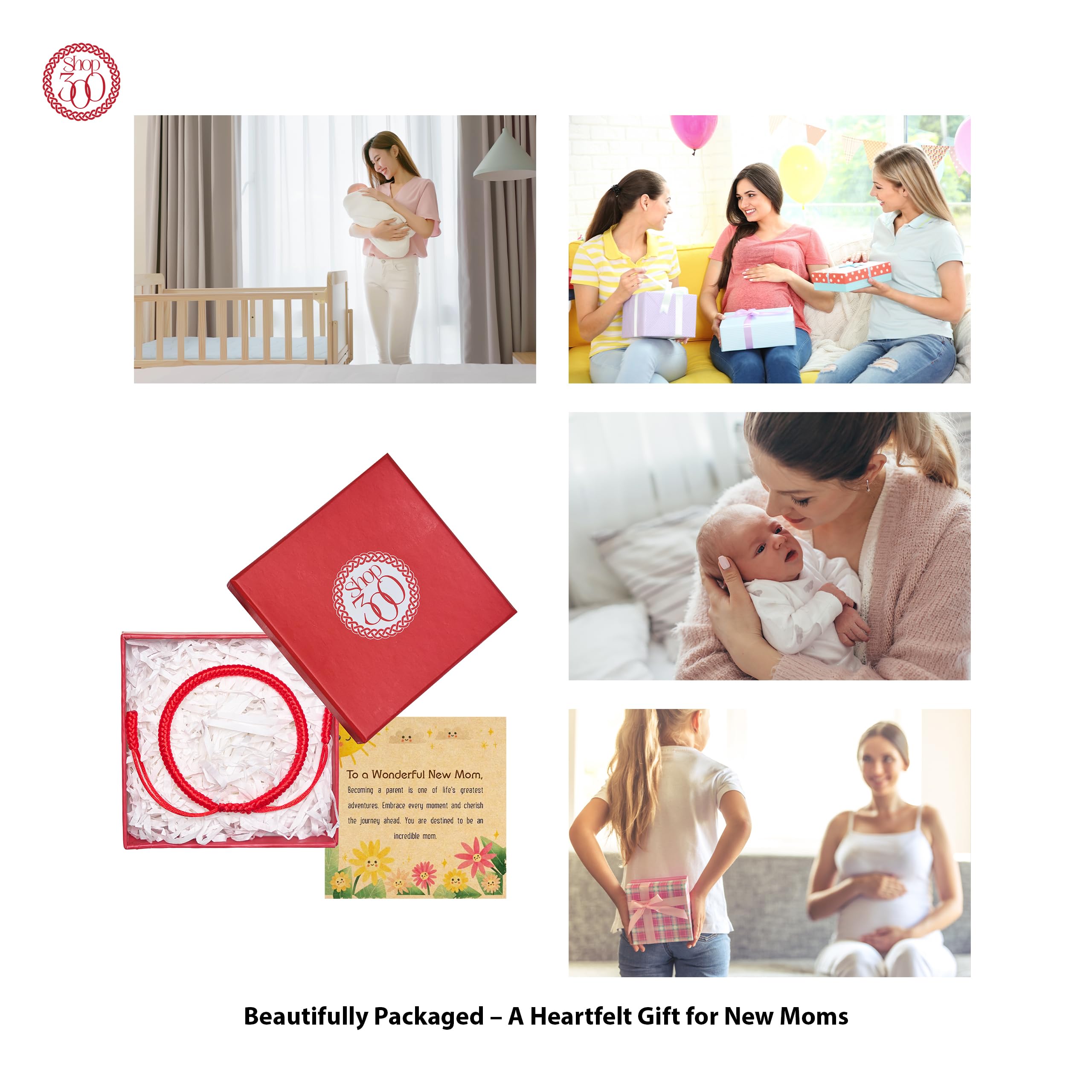 SHOP300 Baby shower gift ready bracelet ideal for new mothers.