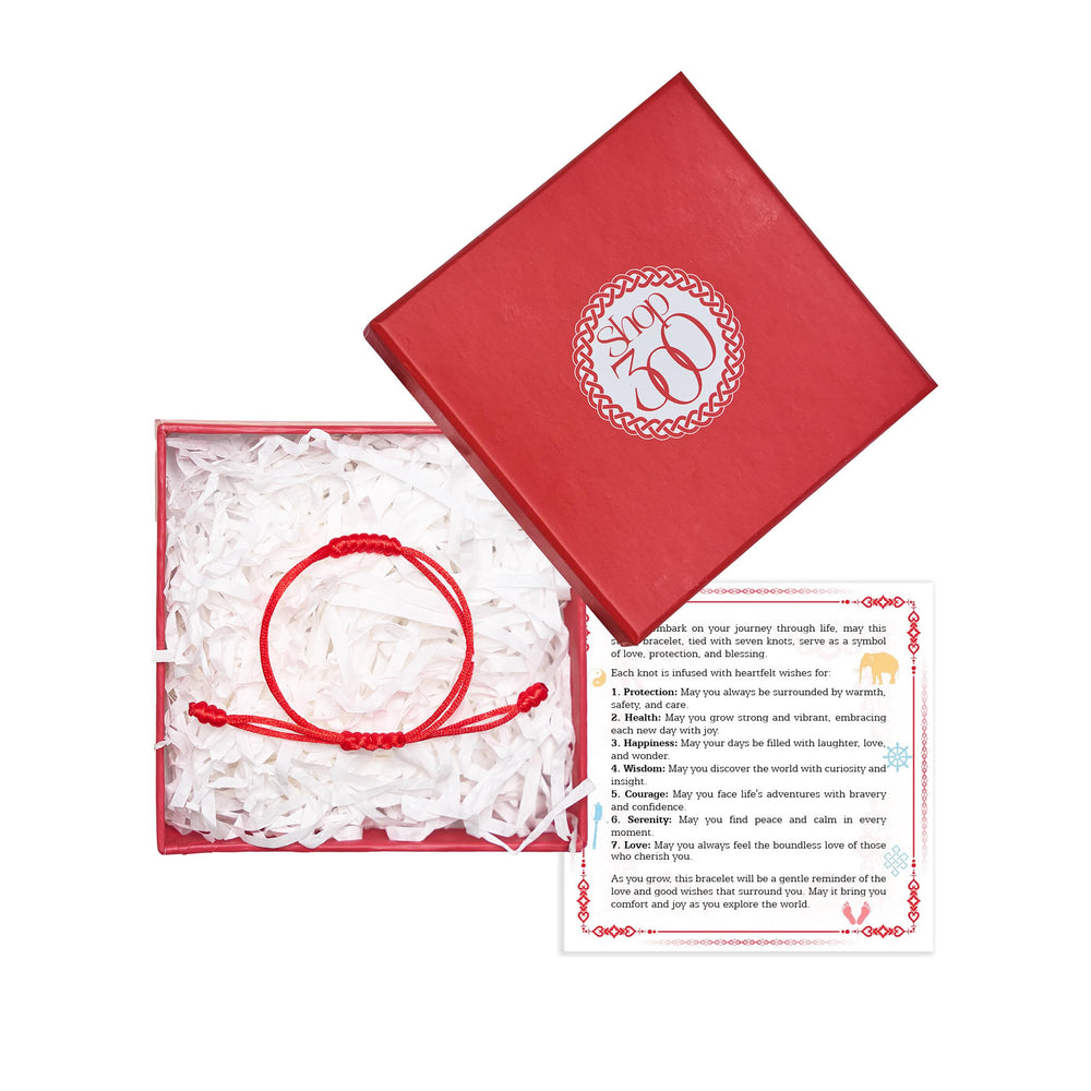 Shop300 adjustable-fit red string bracelet for growing babies provides comfortable daily wear.