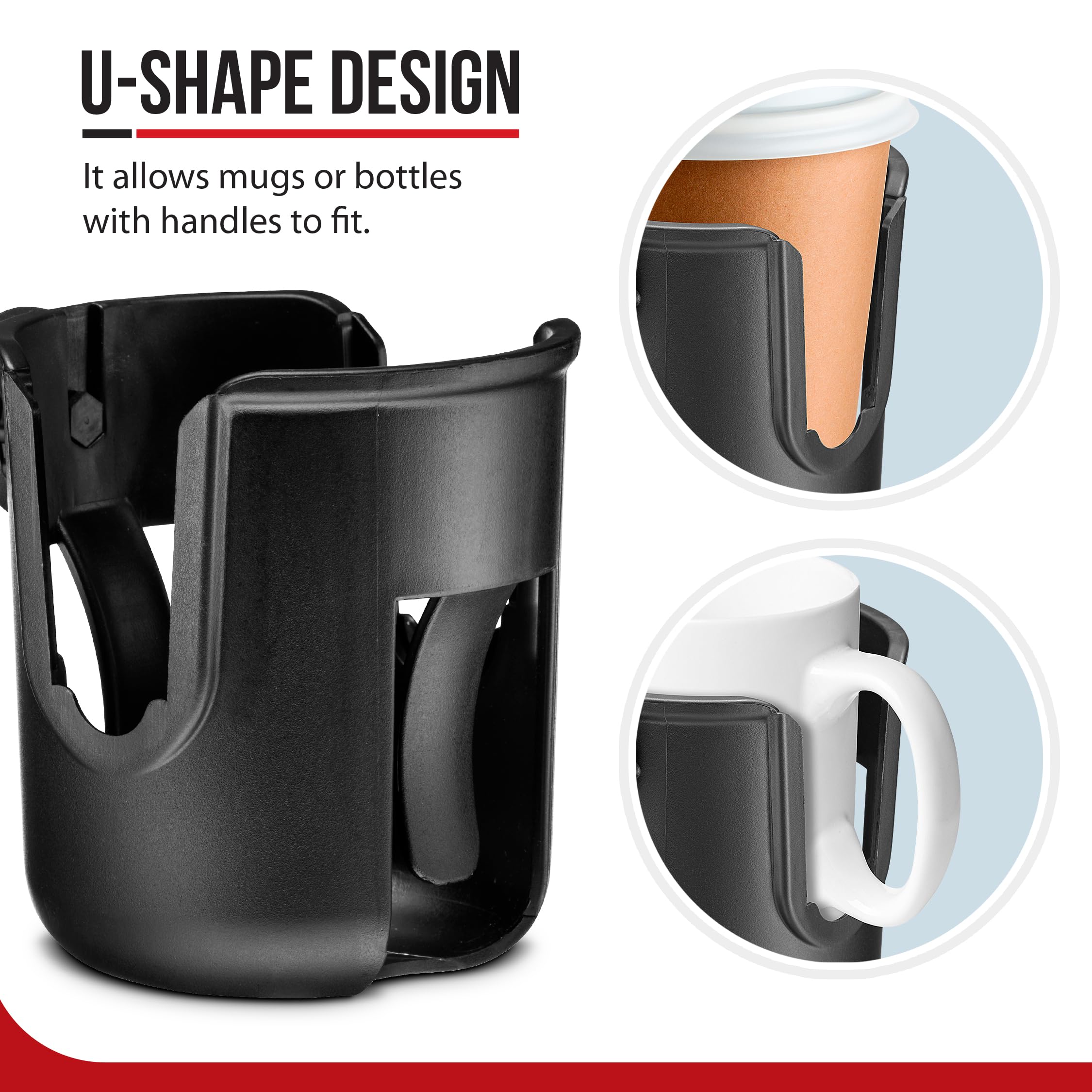 Shopperals generous dimensions help keep beverages steady during strolls.