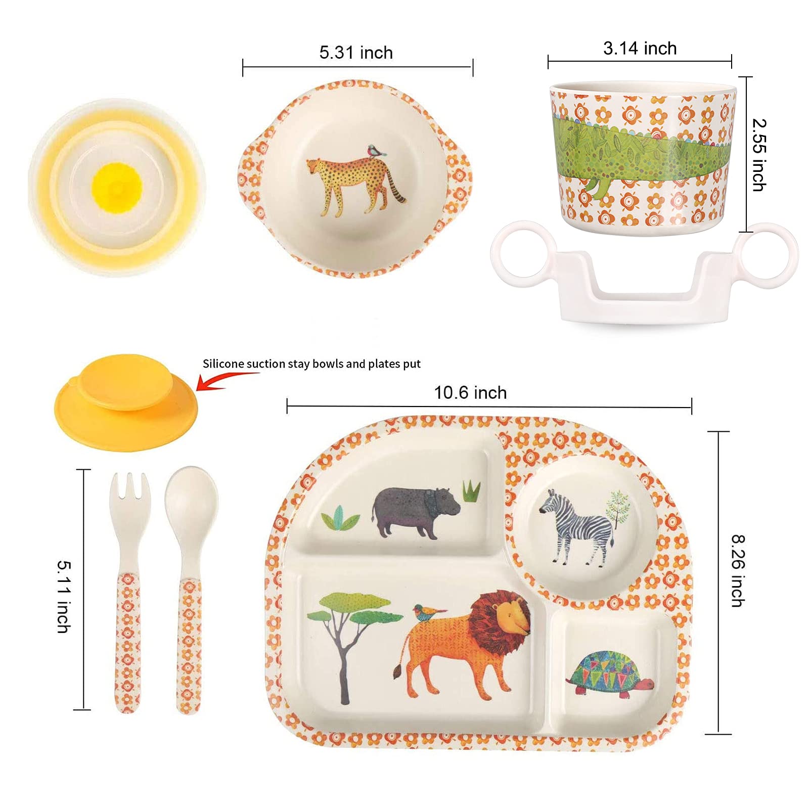shopwithgreen bamboo kids dinnerware bowl features rounded edges for comfortable eating
