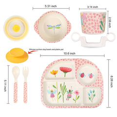 Shopwithgreen bamboo kids dinnerware bowl—lightweight and easy for little hands