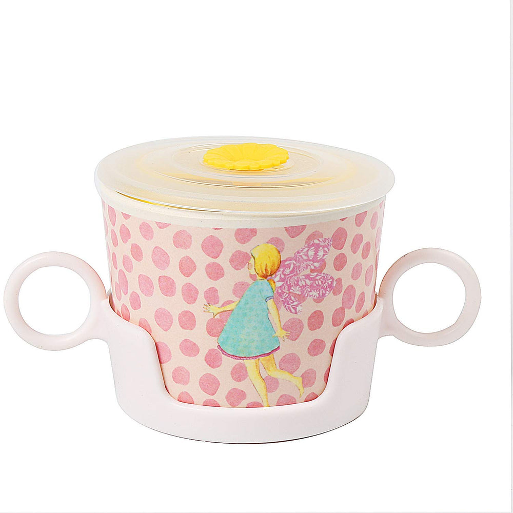 Shopwithgreen bamboo kids dinnerware cup-holder—secure grip to prevent spills