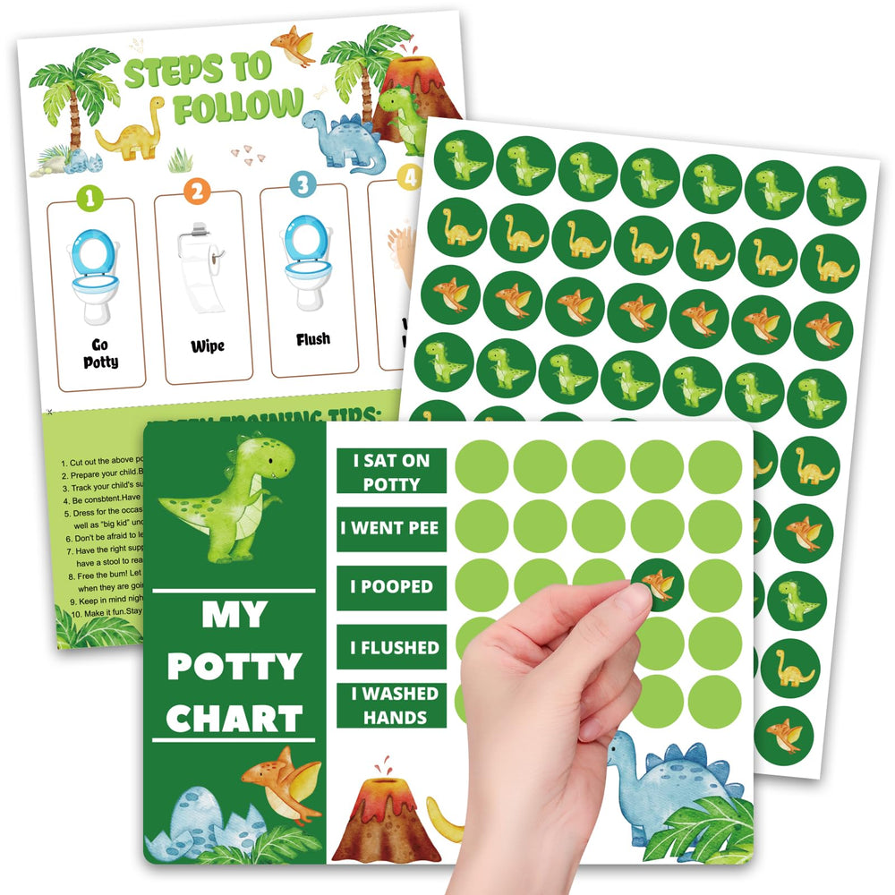 Shouqiuzhonglv dinosaur potty chart poster motivates toddlers during potty training.