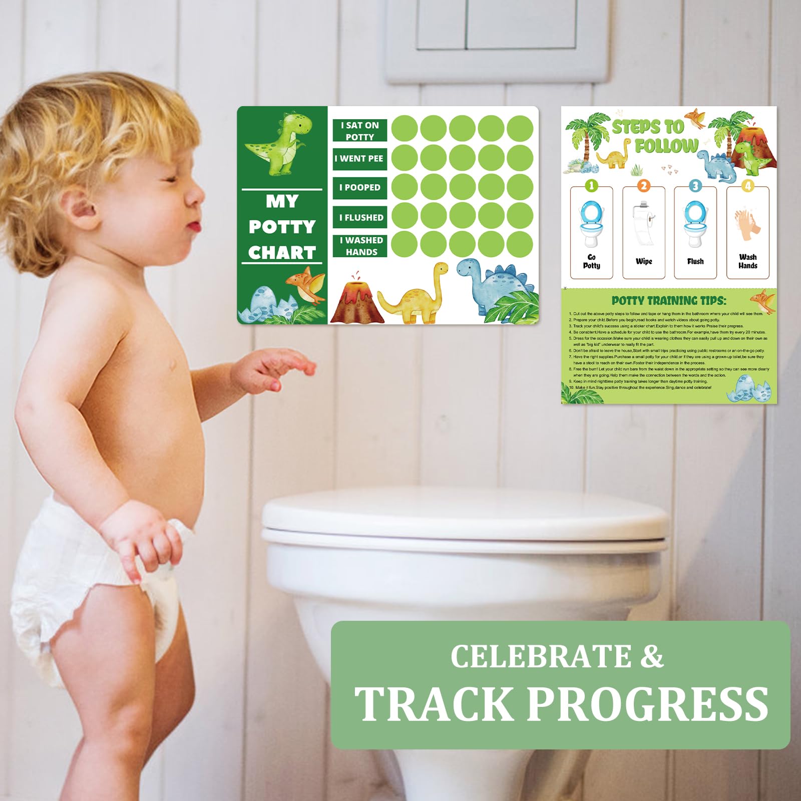 Shouqiuzhonglv potty chart boys set supports boys with playful themes and motivation.