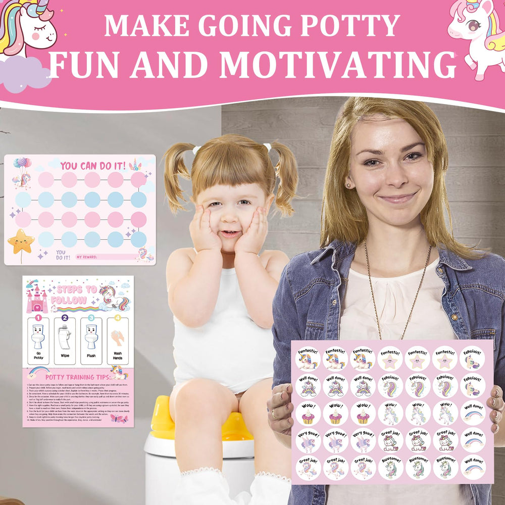Shouqiuzhonglv unicorn potty chart poster 4 features playful unicorn imagery.