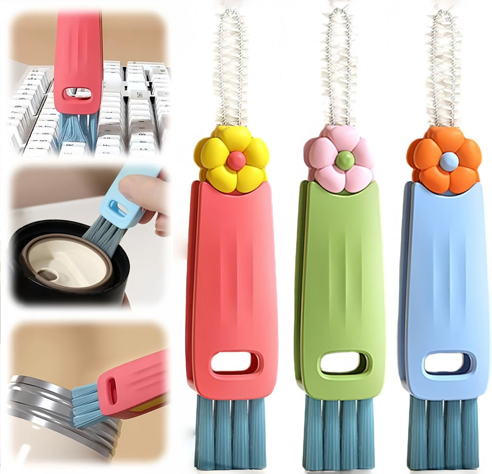 Shrunqi 3-in-1 cup lid brush set cleans cups easily with versatile options.