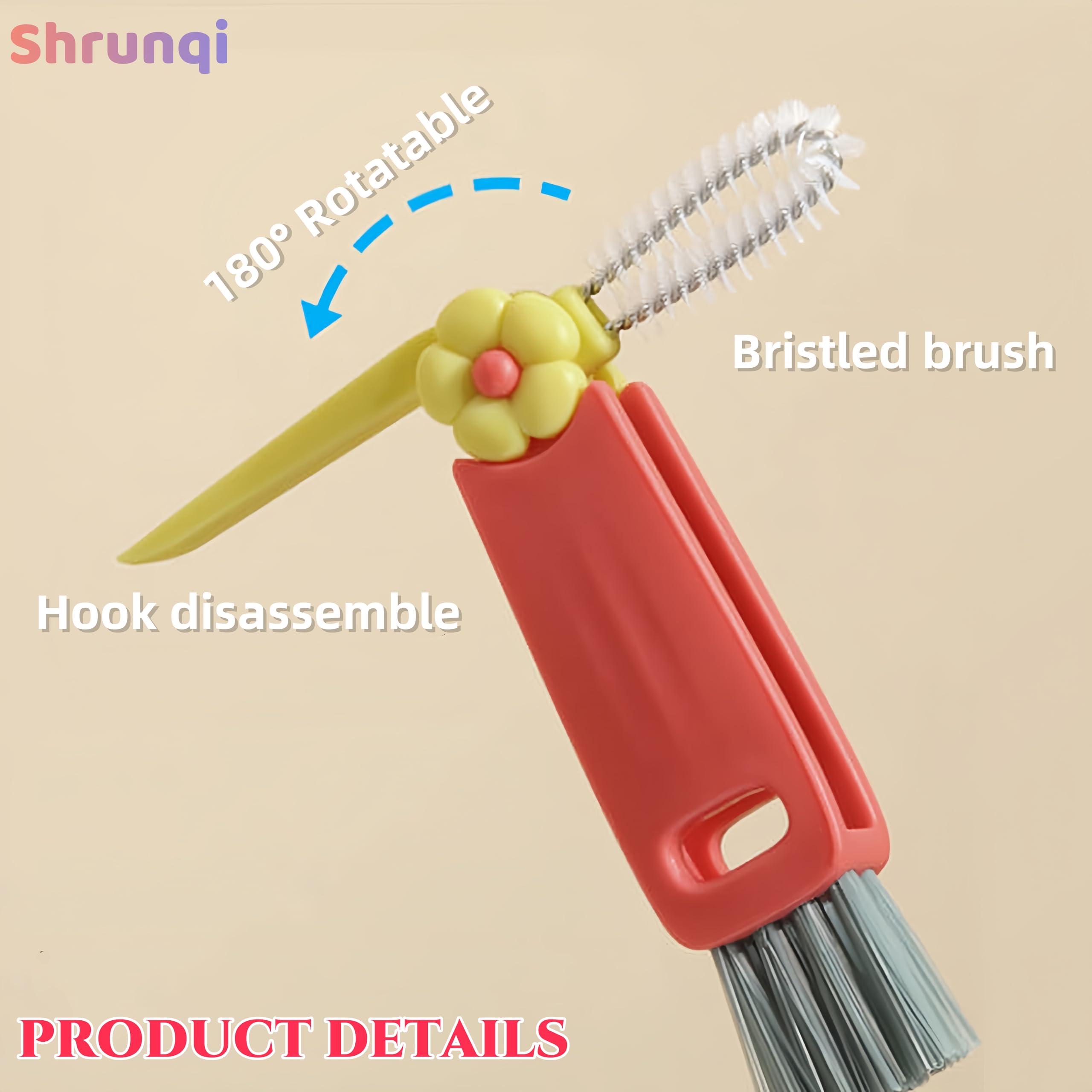 Shrunqi corner brush with durable bristles tackles tricky corners.