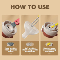 Shrunqi portable cup lid cleaner in compact design for travel cleanup.