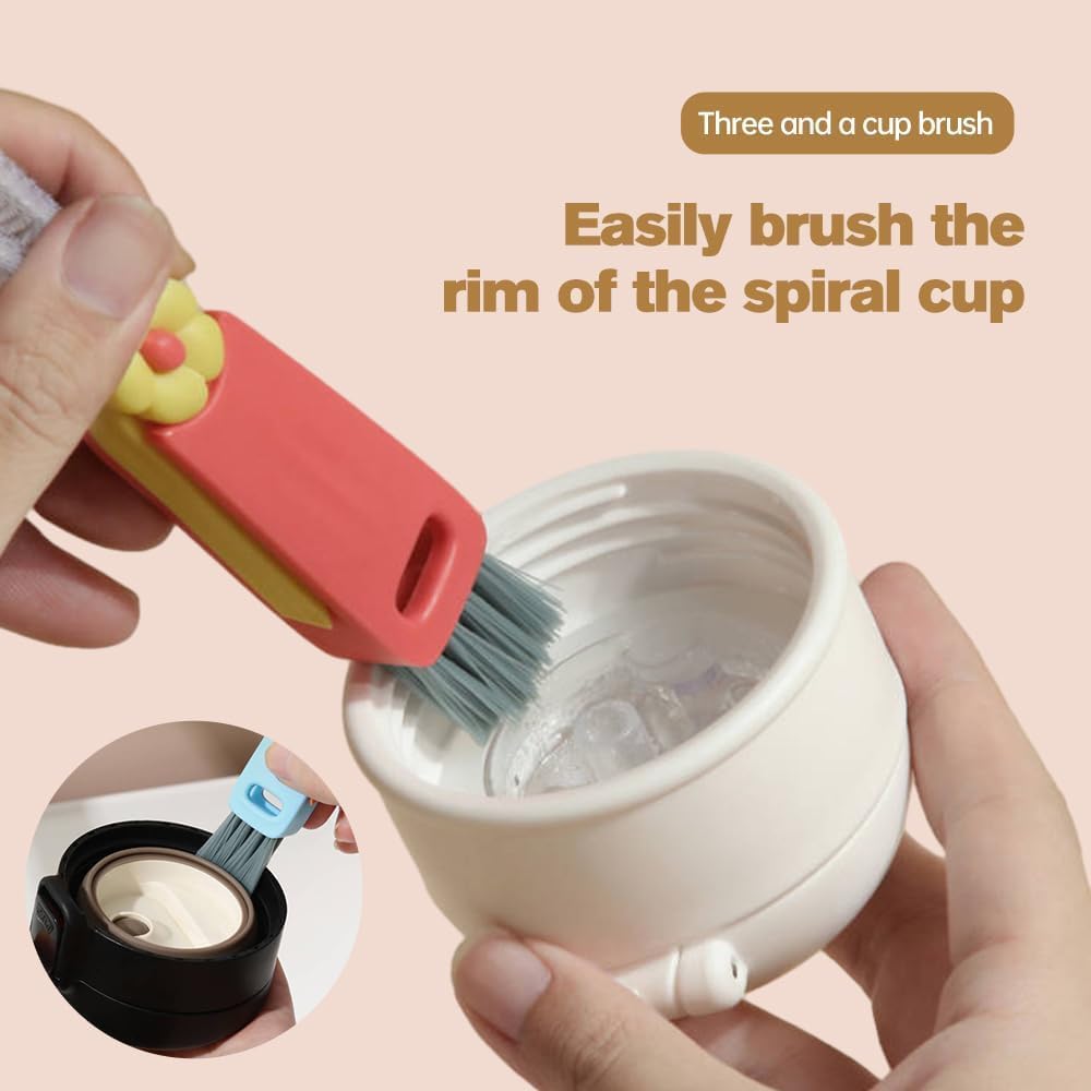 Shrunqi red cup lid cleaner is easy to spot and use.