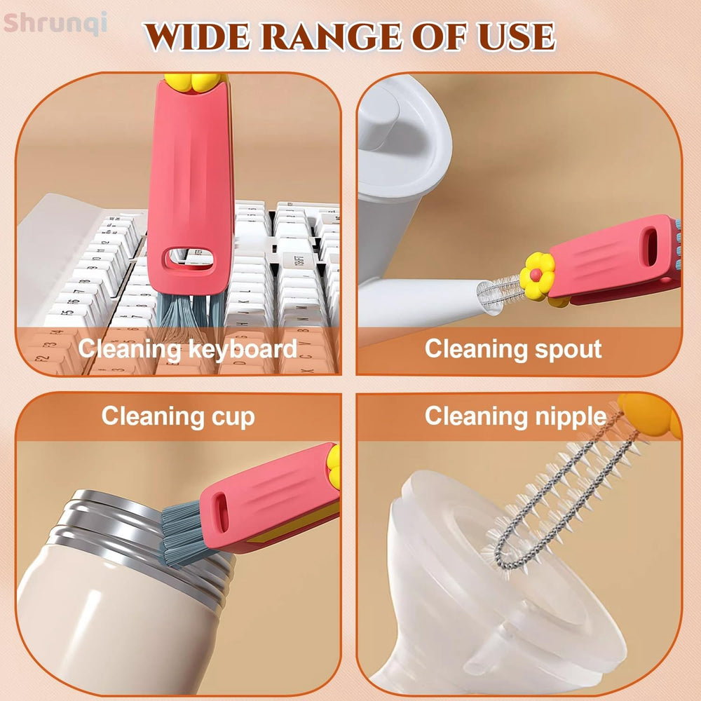 Shrunqi tea cups and milk bottles cleaning in one tool.