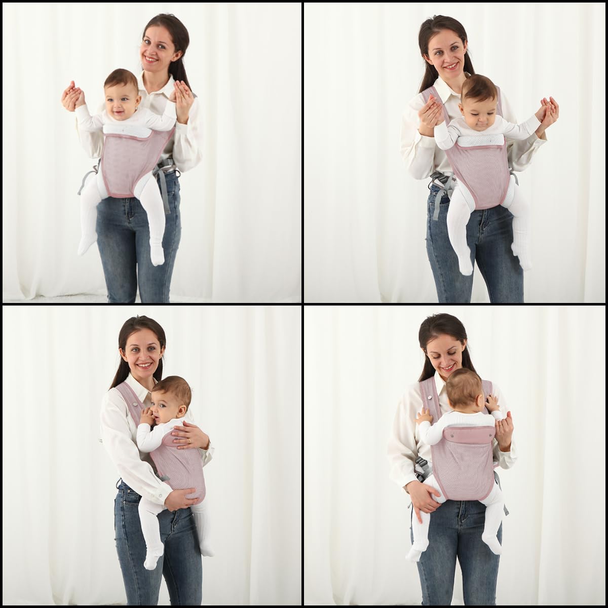 Shsyue Baby Carrier Wrap face-out position for curious baby during strolls