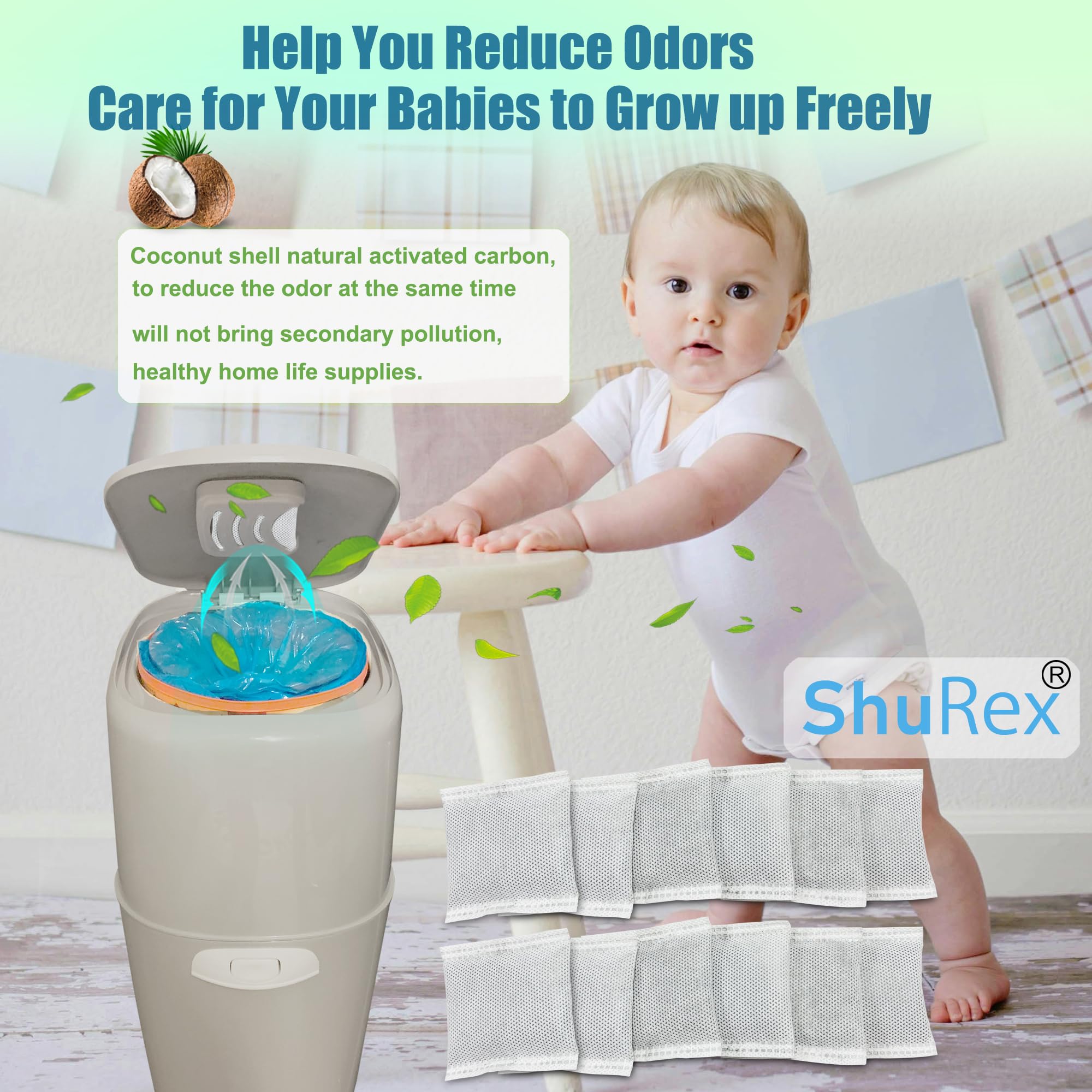 ShuRex eco-friendly carbon filter with natural adsorption in a tidy setup