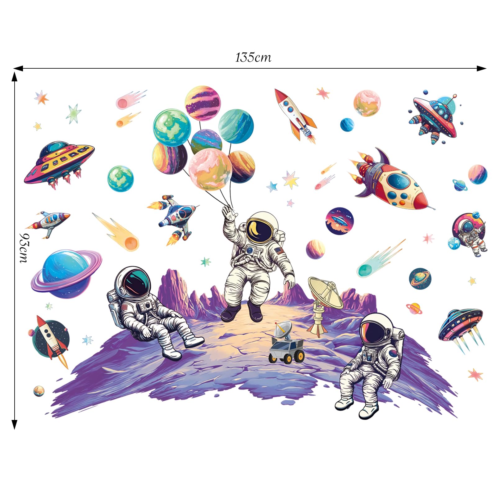 SHUCHING baby/kids decor in nursery settings promotes a dreamy space vibe.