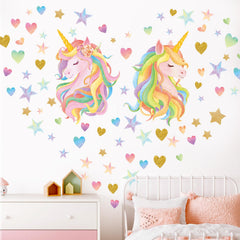 SHUCHING wall decals applied to wall for kid's room decor.