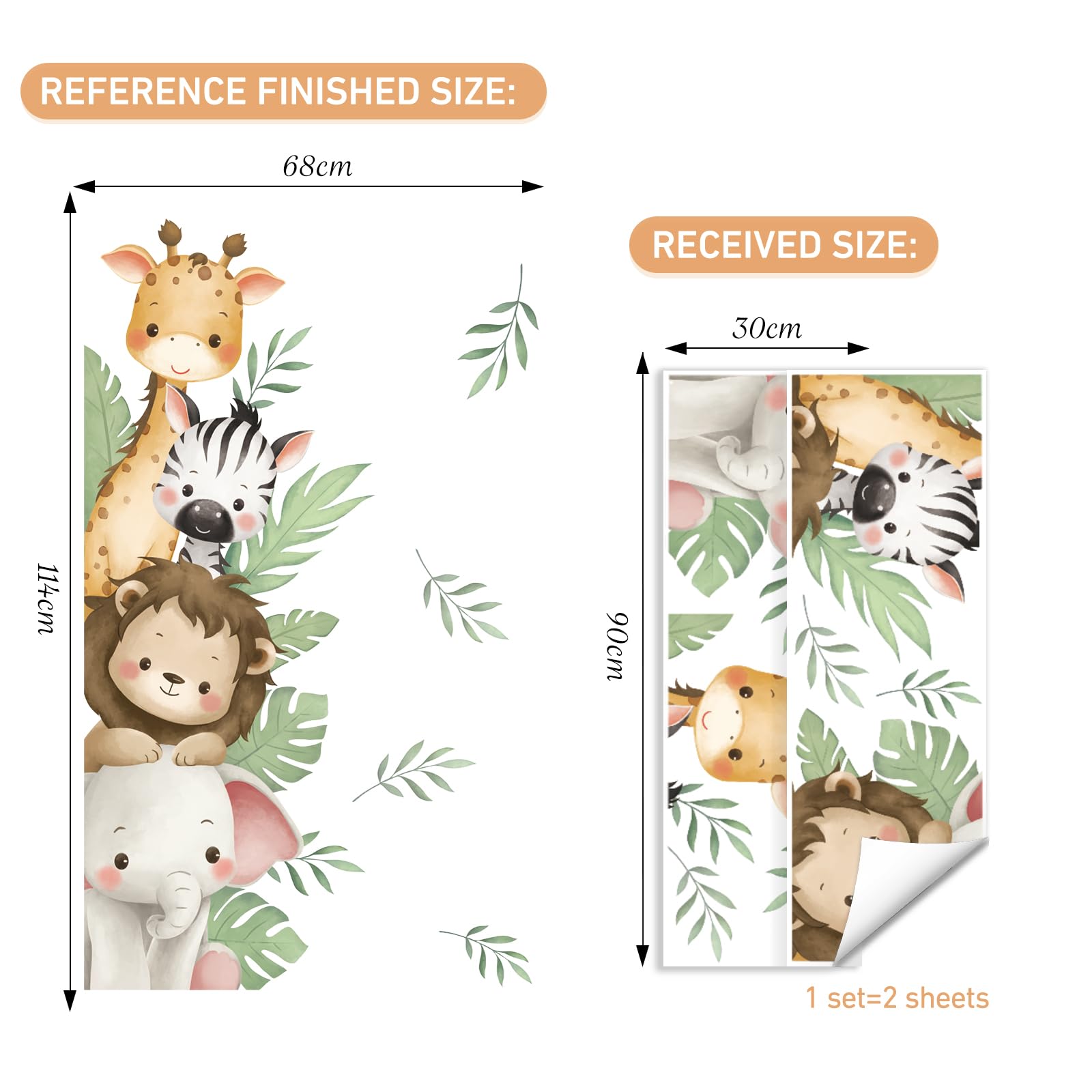 SHUCHING Watercolor Jungle zebra wall decal adds whimsy and motion to bedroom walls.