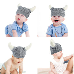 Shuiniba baby Viking beanie hat closeup stitching highlights handmade craft