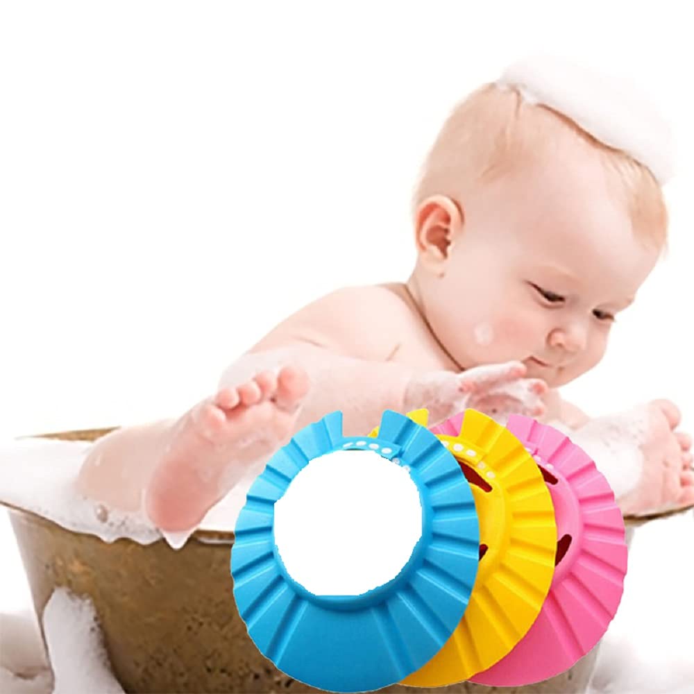 Shuiniba yellow baby cap lightweight shield for gentle baths