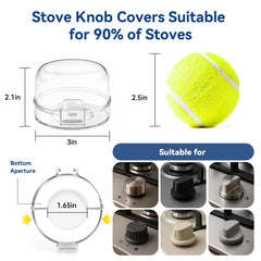 Shularis stove knob safety cover on glass or stainless control demonstrates compatibility