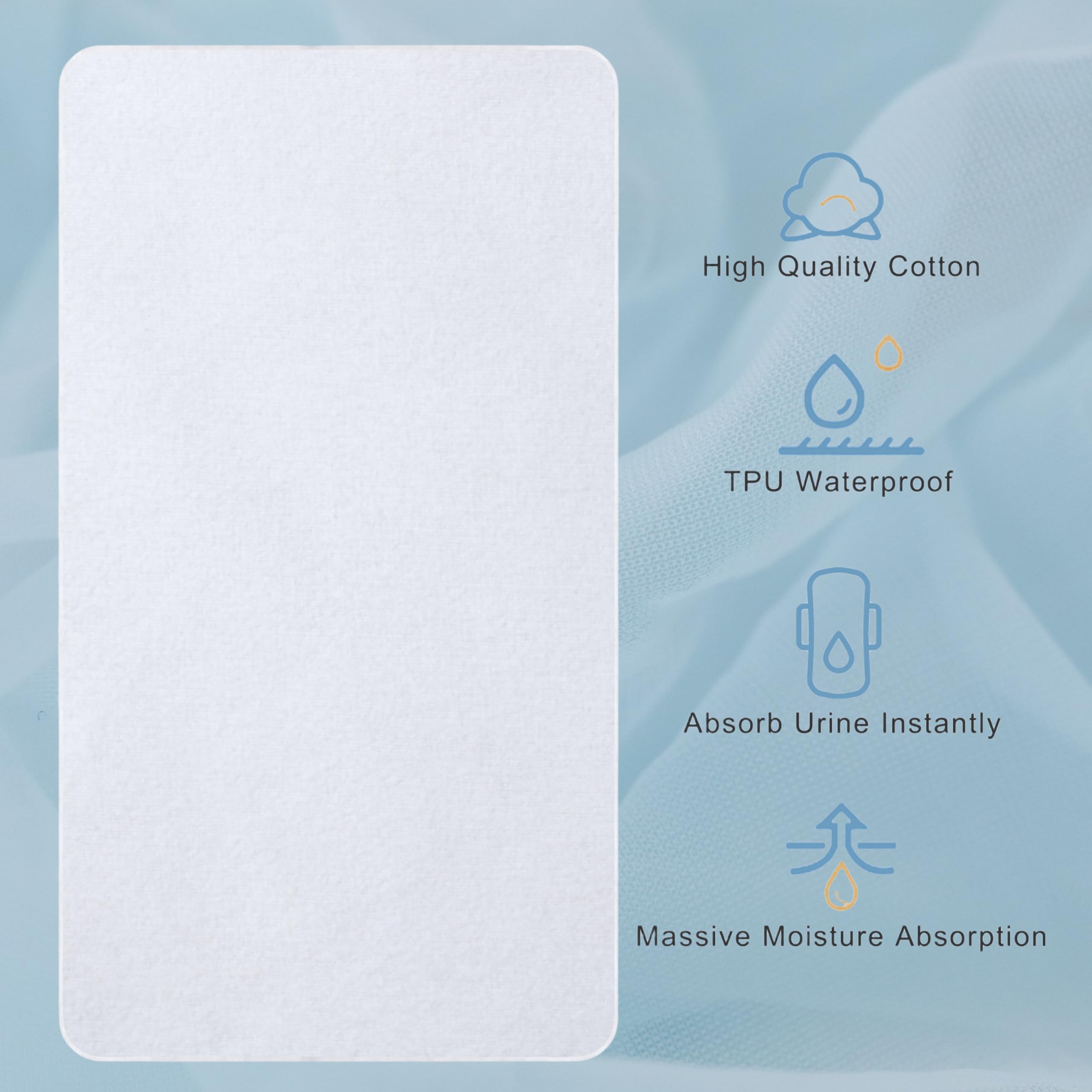 Shunjie.Home crib pad bottom layer anchors the pad for secure fit.