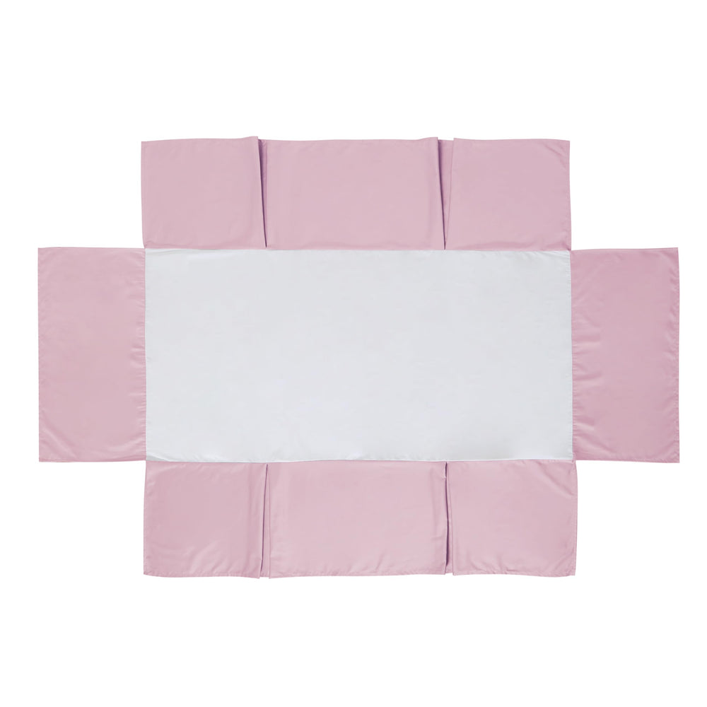 Shunjie.Home pink crib skirt adds soft decorative touch to baby room