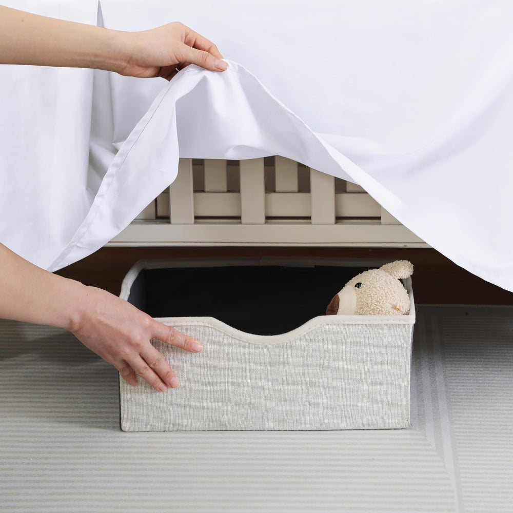 Shunjie.Home white solid color complements any nursery decor.