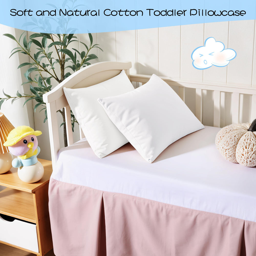 Shunjie.Home toddler pillowcase breathable fabric improves temperature regulation during naps.