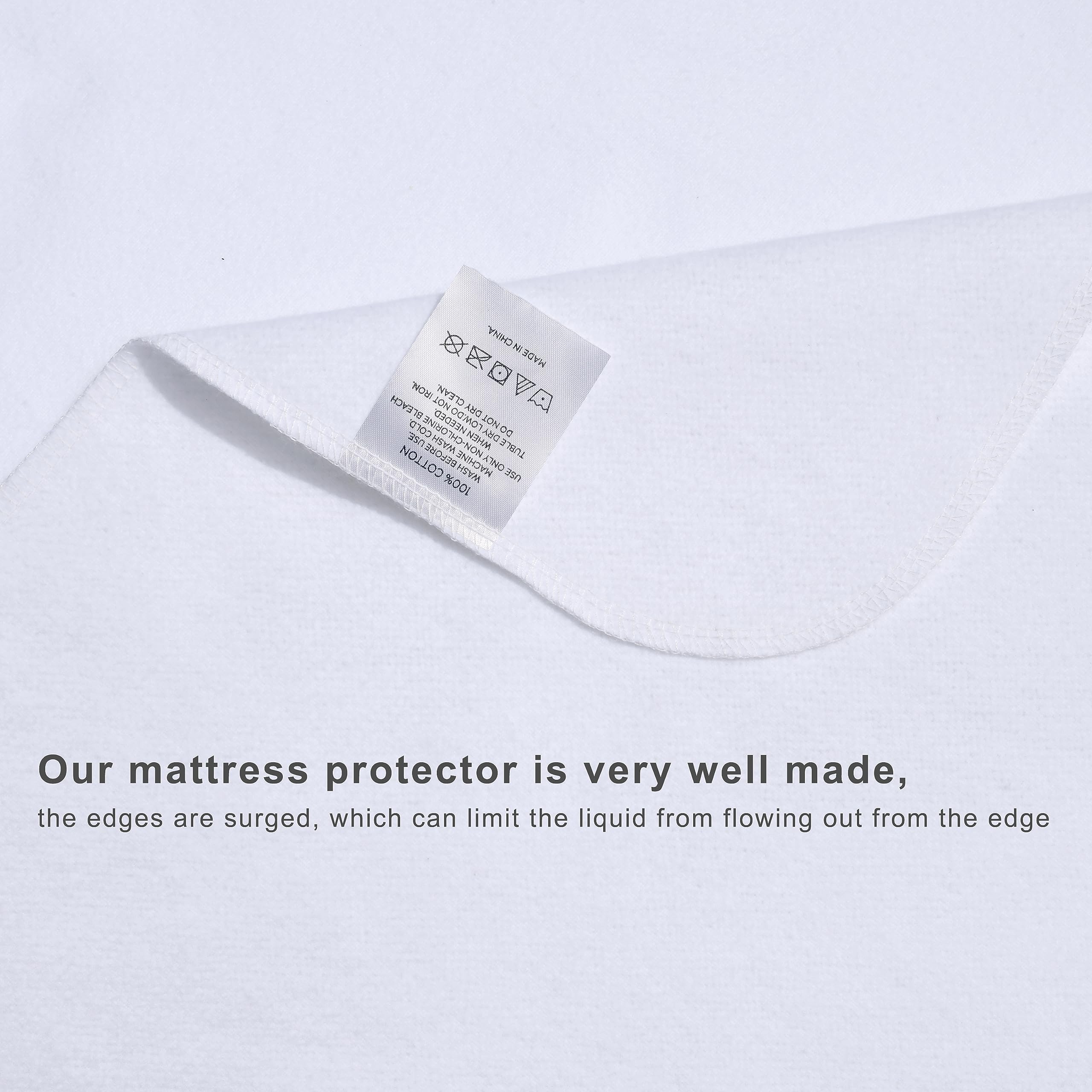 Shunjie.Home crib protector on mattress shows full coverage for baby sleep.