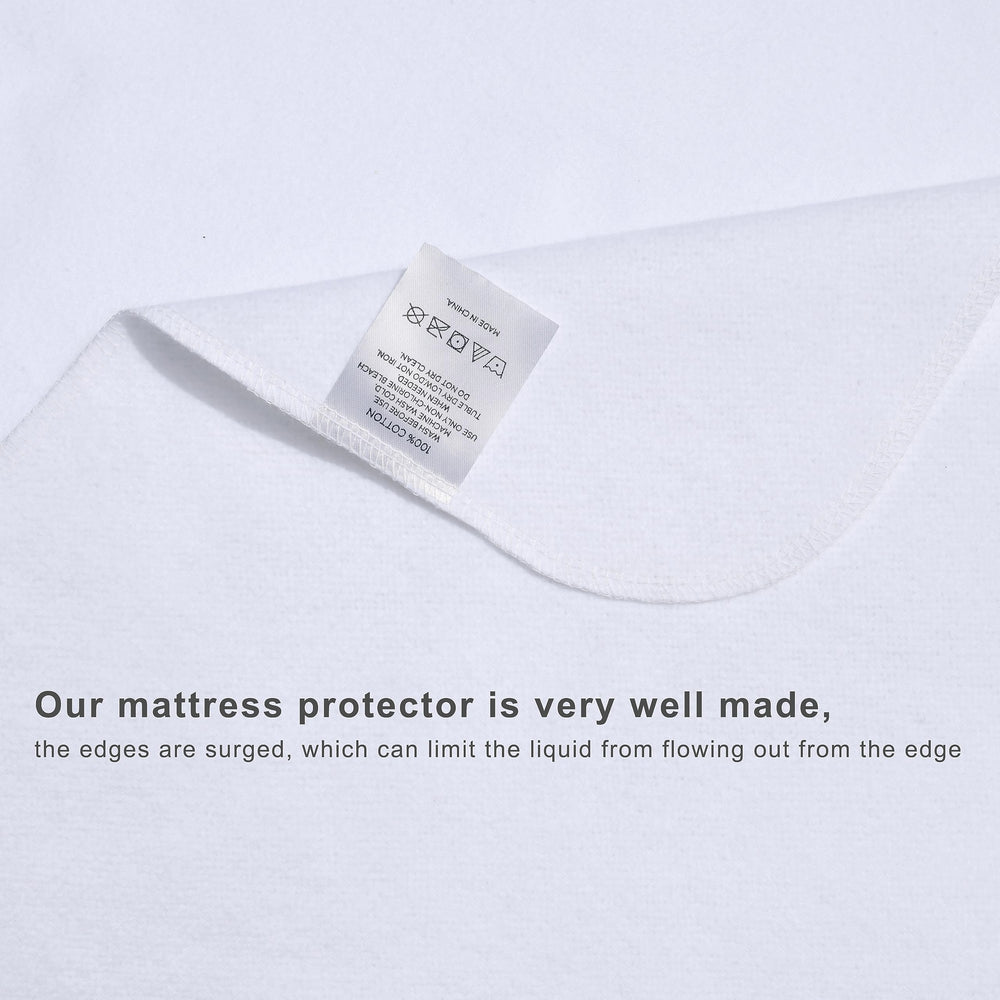 Shunjie.Home crib protector on mattress shows full coverage for baby sleep.