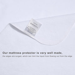 Shunjie.Home crib protector on mattress shows full coverage for baby sleep.