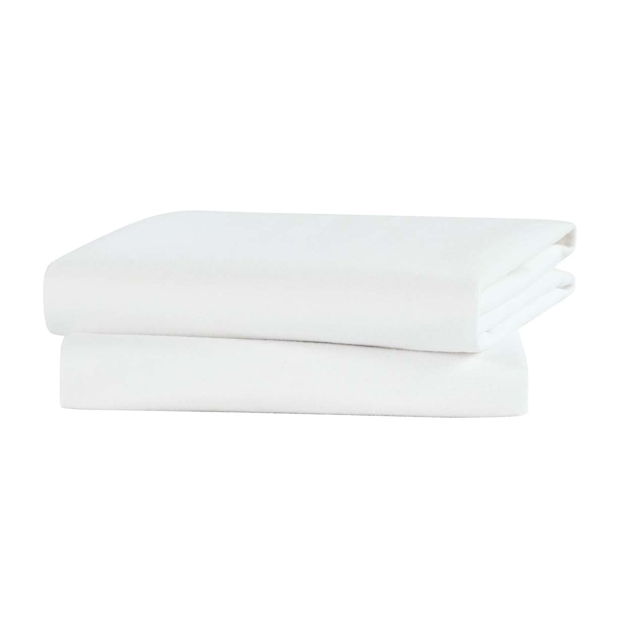 Shunjie.Home flannel crib protector pack showing two-piece set protects crib mattress.
