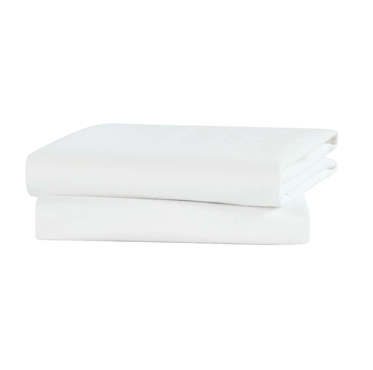 Shunjie.Home flannel crib protector pack showing two-piece set protects crib mattress.