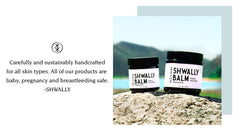Shwally Zinc Avocado SunBalm SPF 30 label highlights non-nano zinc protection.