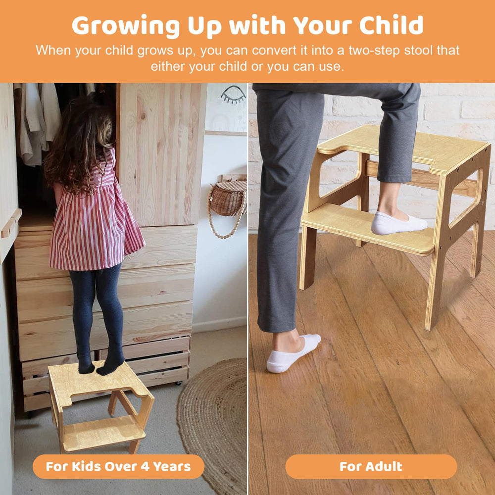 SHWWQUE toddler tower supports children up to 165 pounds.