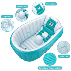 SHXKUAN blue tub soft-headrest view provides gentle head support.
