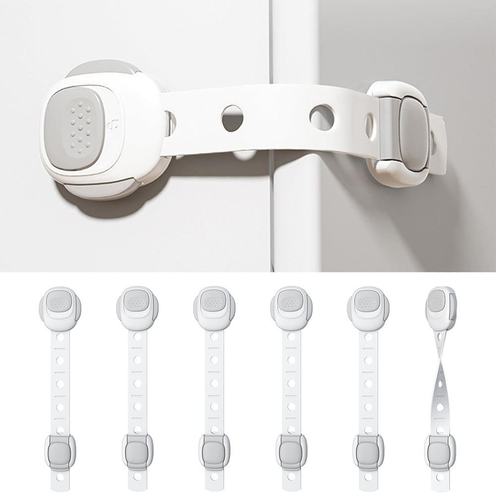 Shycool cabinet locks feature a double-lock design for quick adult access and limited toddler reach.