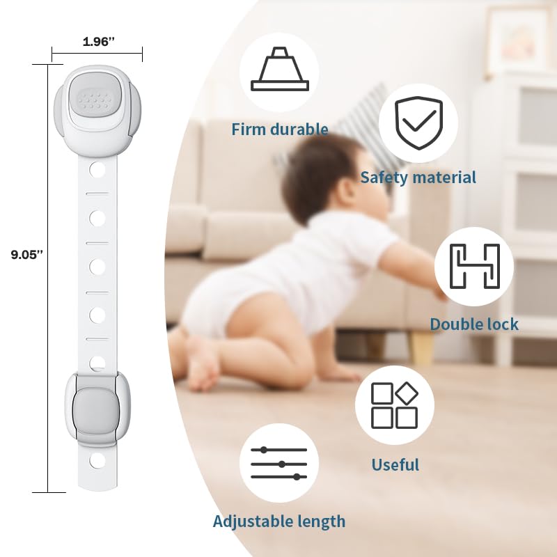 Shycool door and cupboard straps keep spaces organized and safe.
