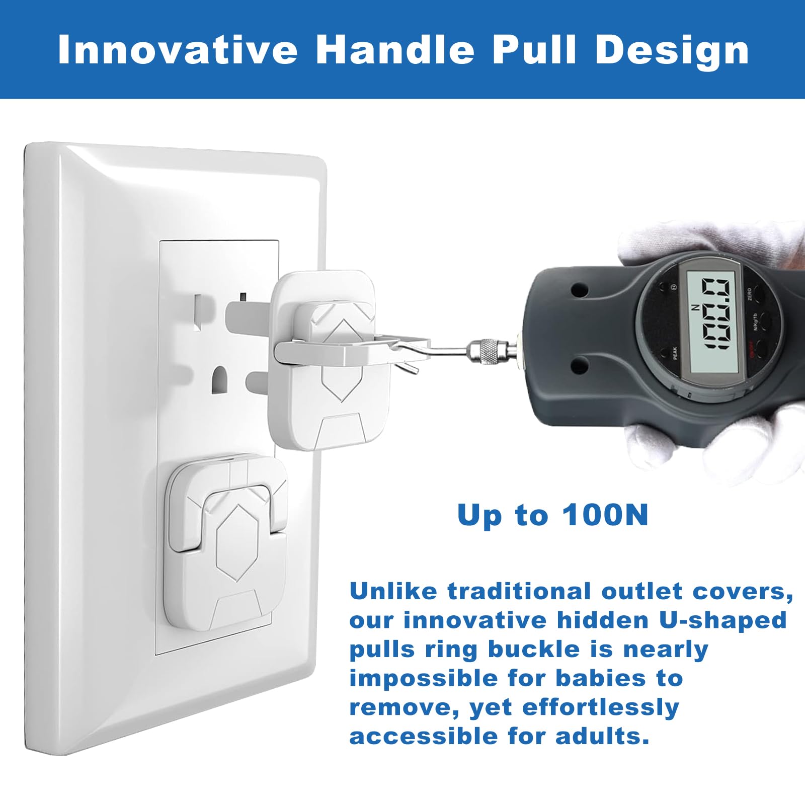 Shycool three-prong fit covers secure standard outlets.