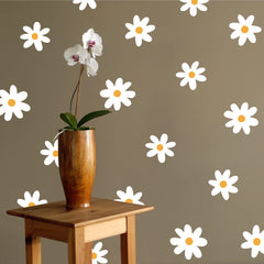 SHYJSHYJ daisy vinyl decal sheet provides quick, removable decor with no residue.