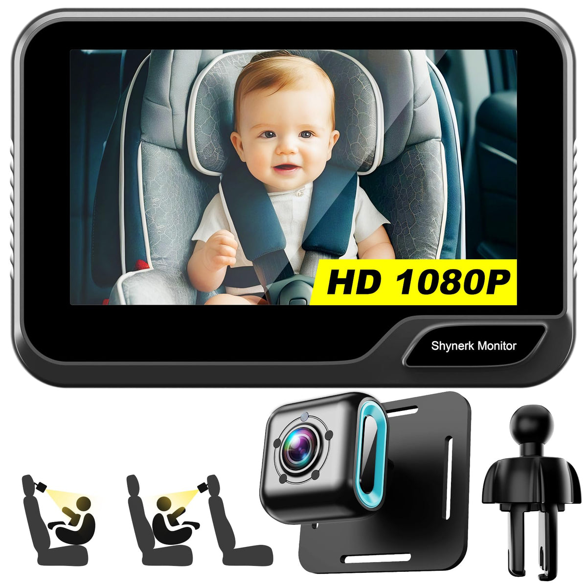 Shynerk Monitor 4.3-inch display for clear daytime rear-view monitoring