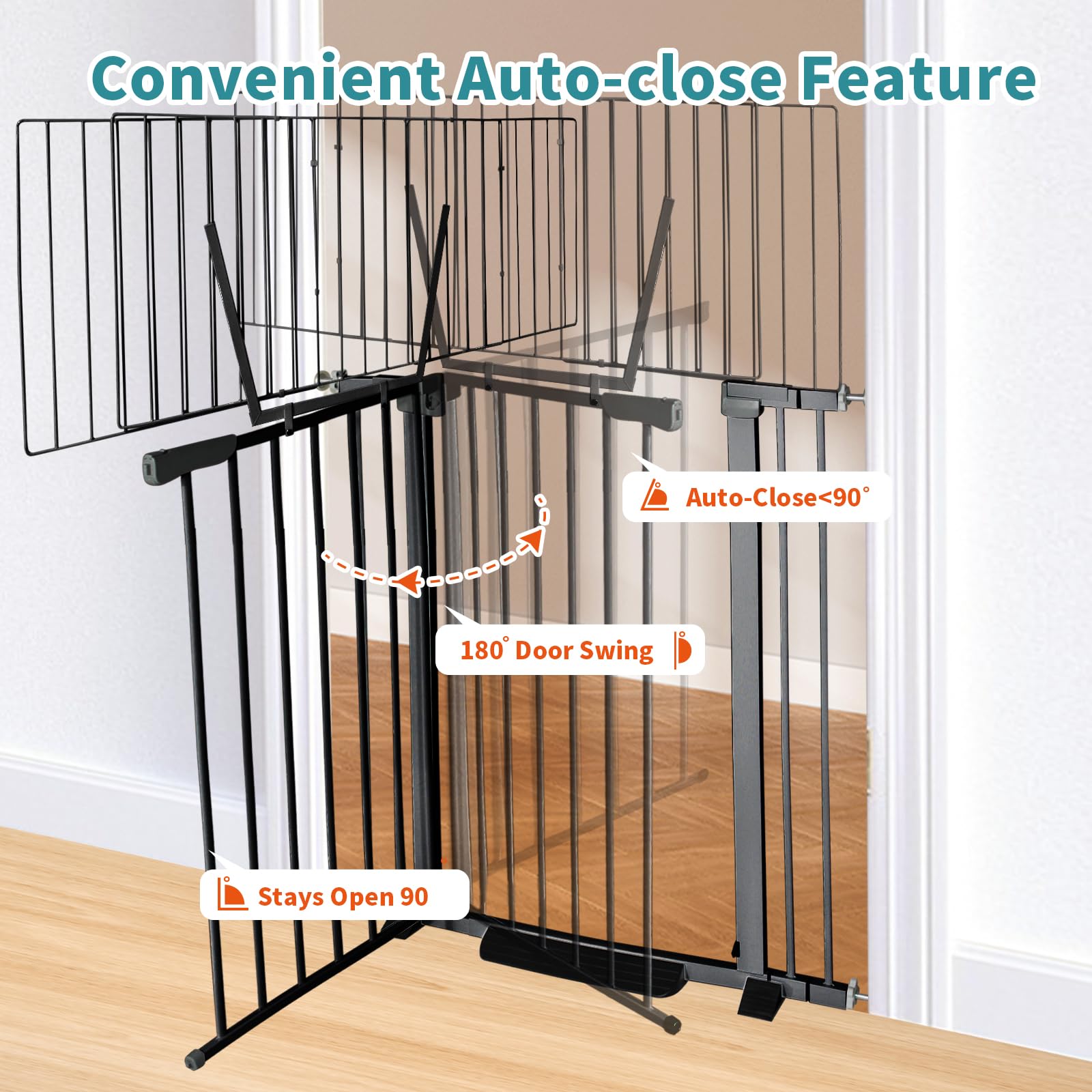 SHYUJAJIE tall gate creates a safe passage in hallways for pets