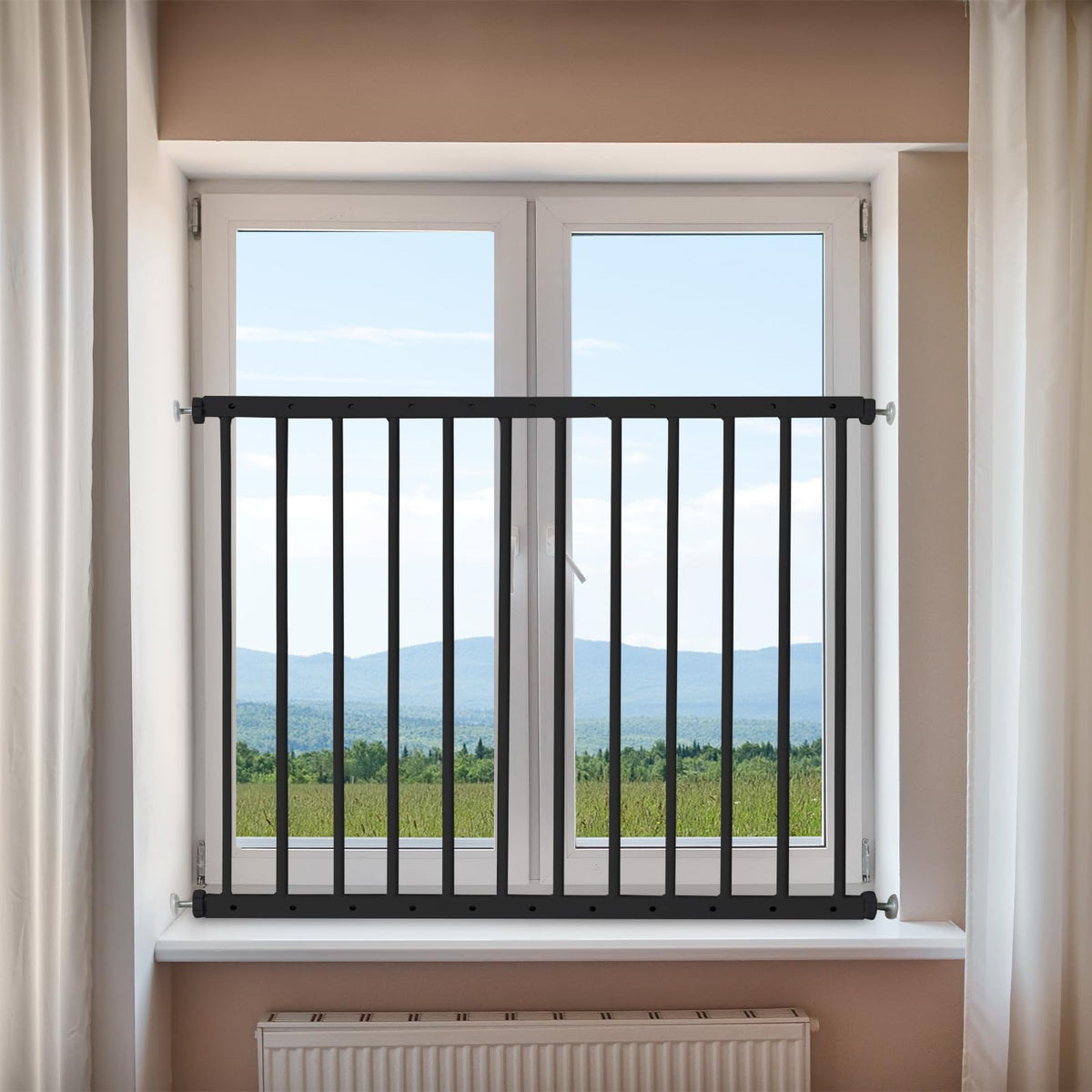 SHYUJAJIE window guard secure-durability demonstrates rugged steel for child safety.