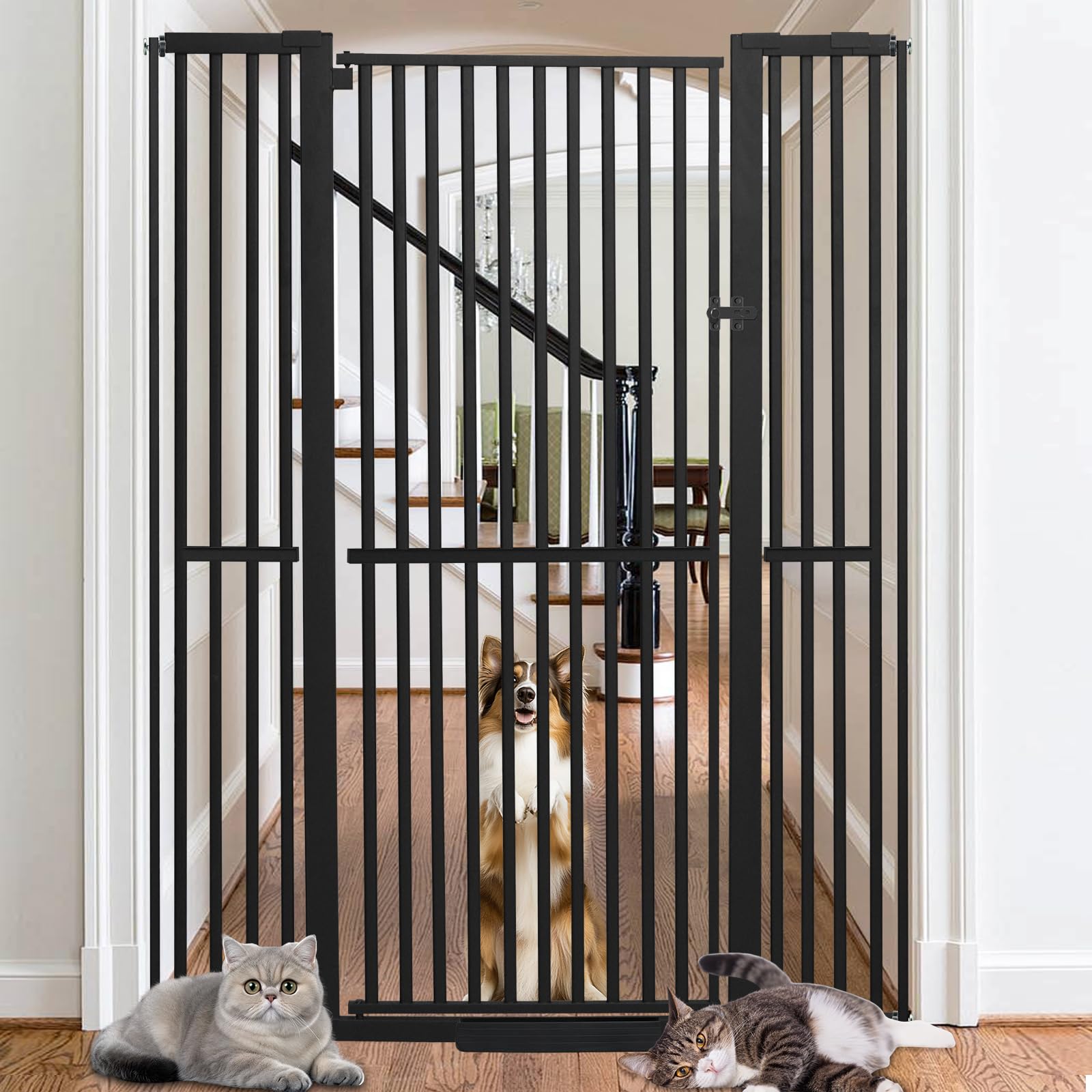 SHYUJAJIE tall gate suitable for homes with multiple-sized pets.