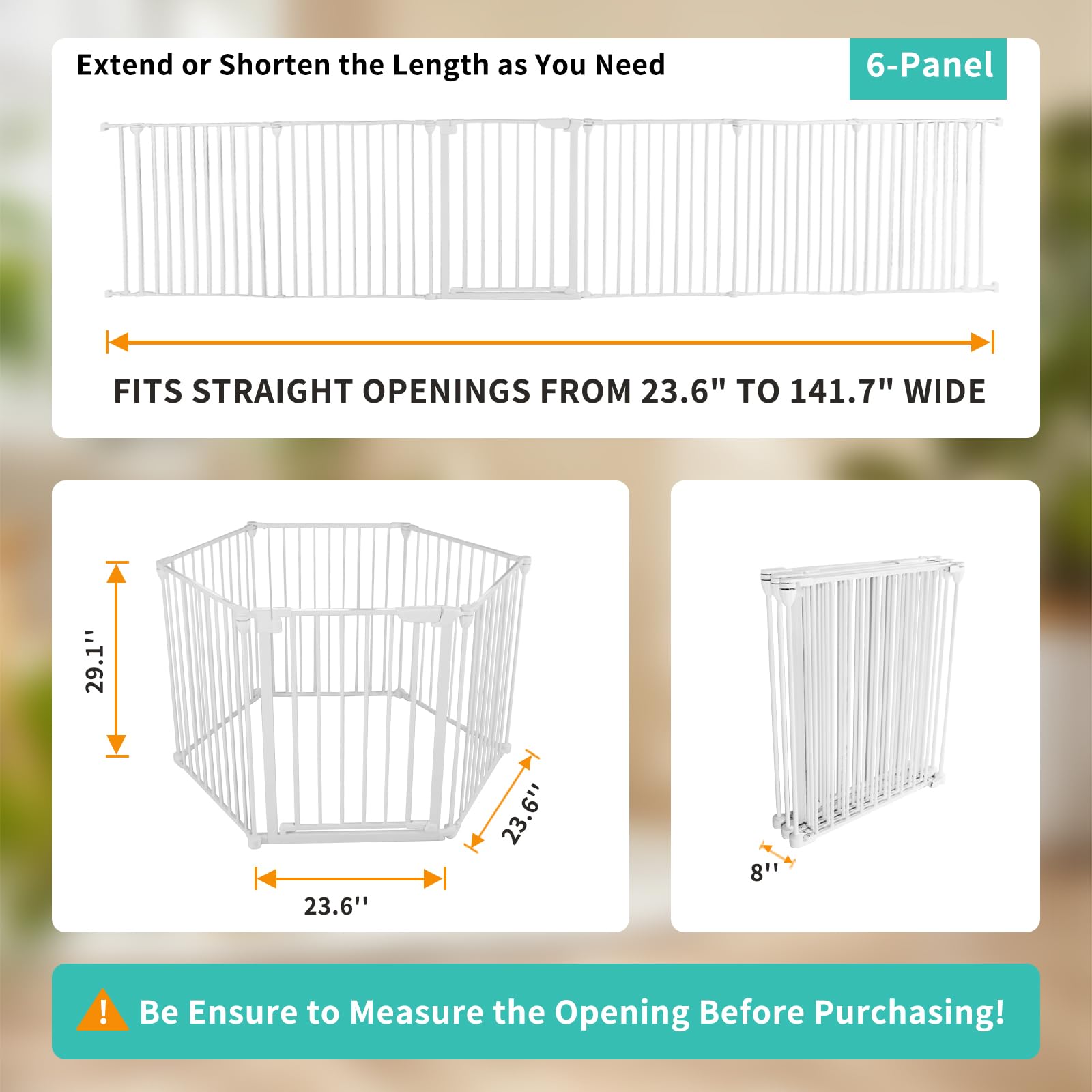 SHYUJAJIE 30-inch tall gate in action, providing secure doorway safety for curious toddlers.